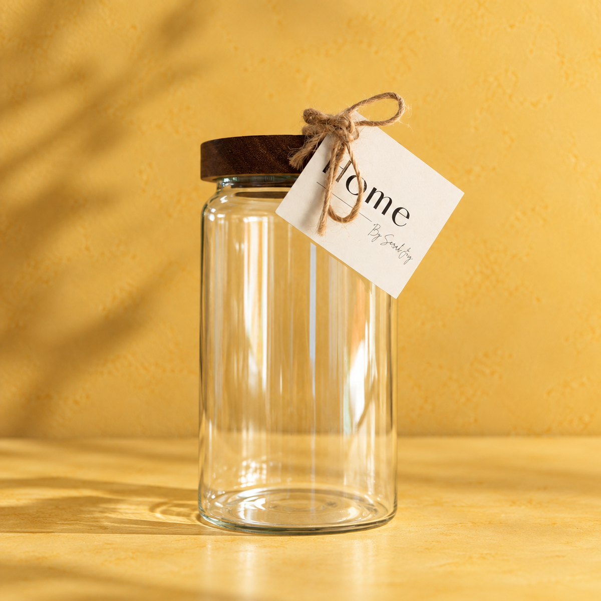 Glass Jar with Wooden Lid