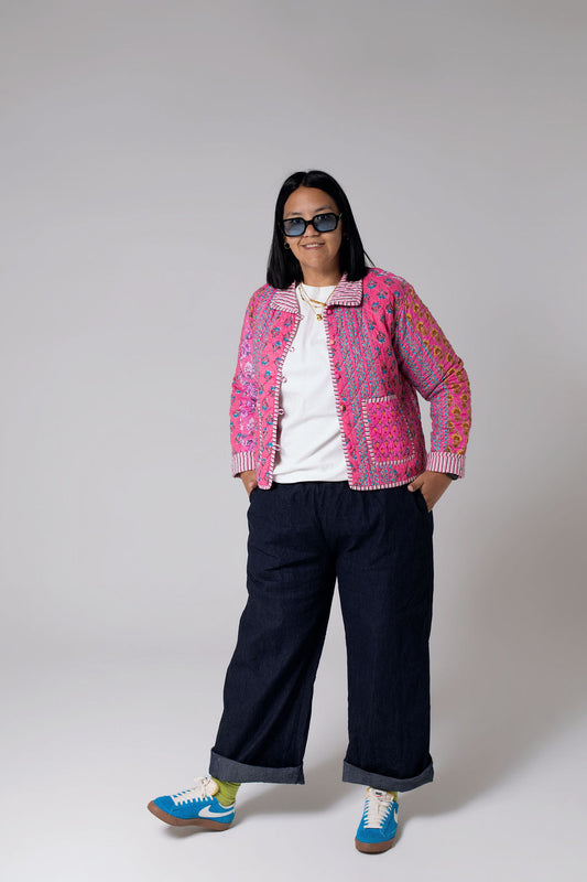 Pink Patchwork Quilted Jacket