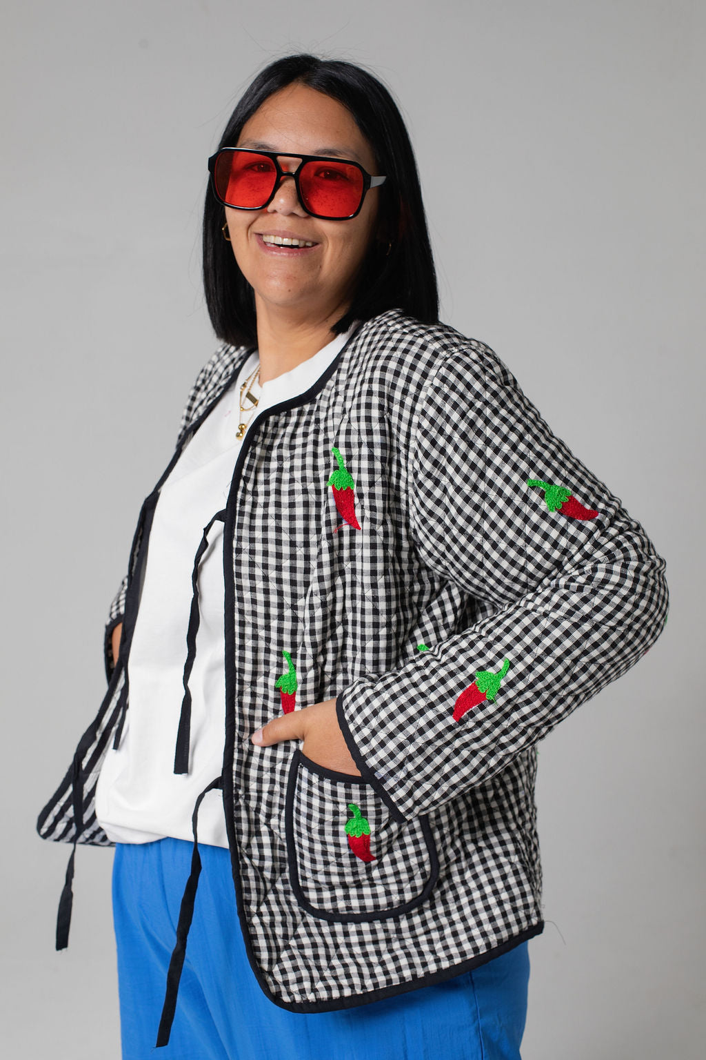 Gingham Chilli Quilted Jacket