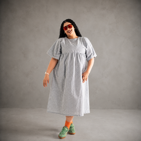 Gingham Smock Maxi Dress