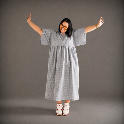 Gingham Smock Maxi Dress