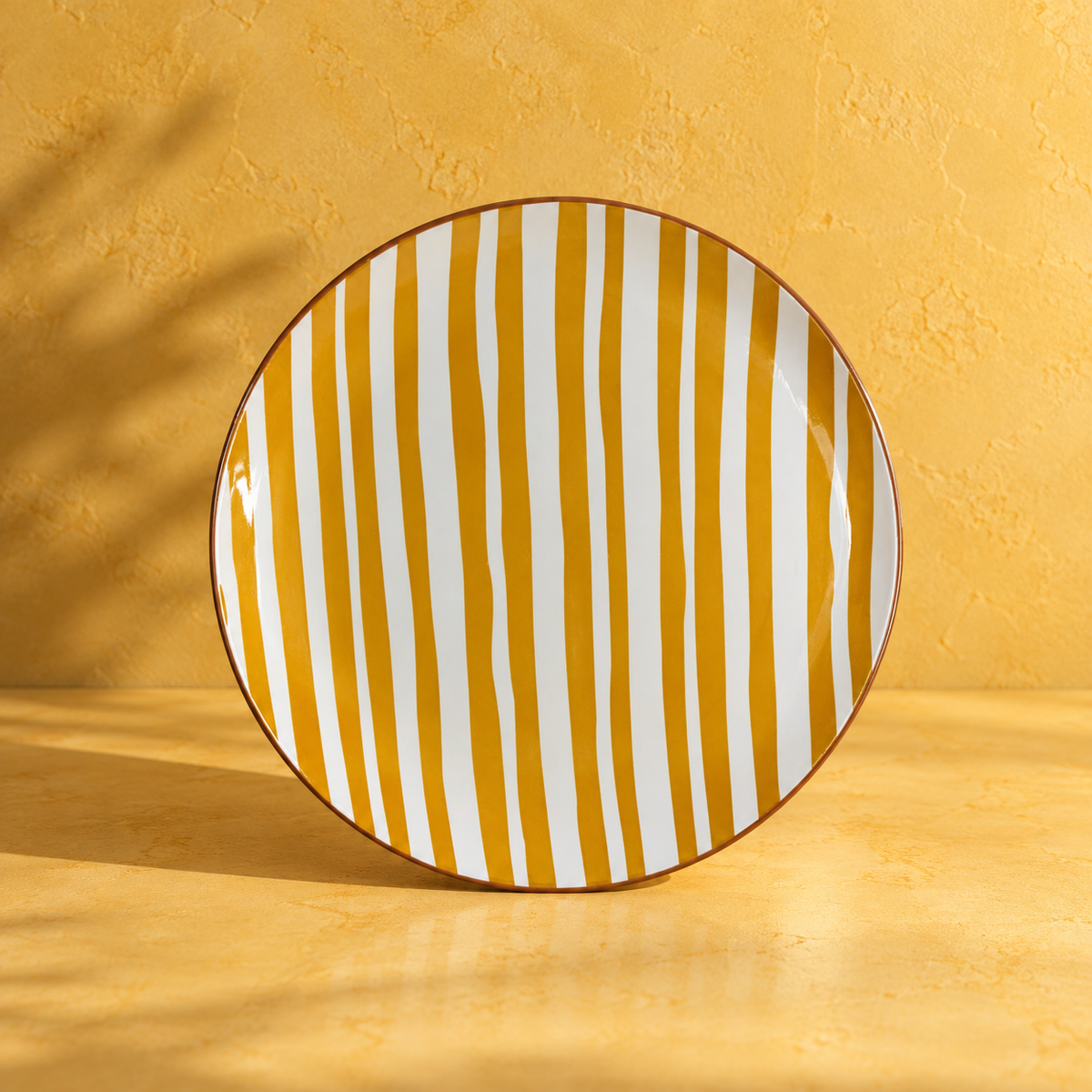 Dinner Plate – Mustard Stripe