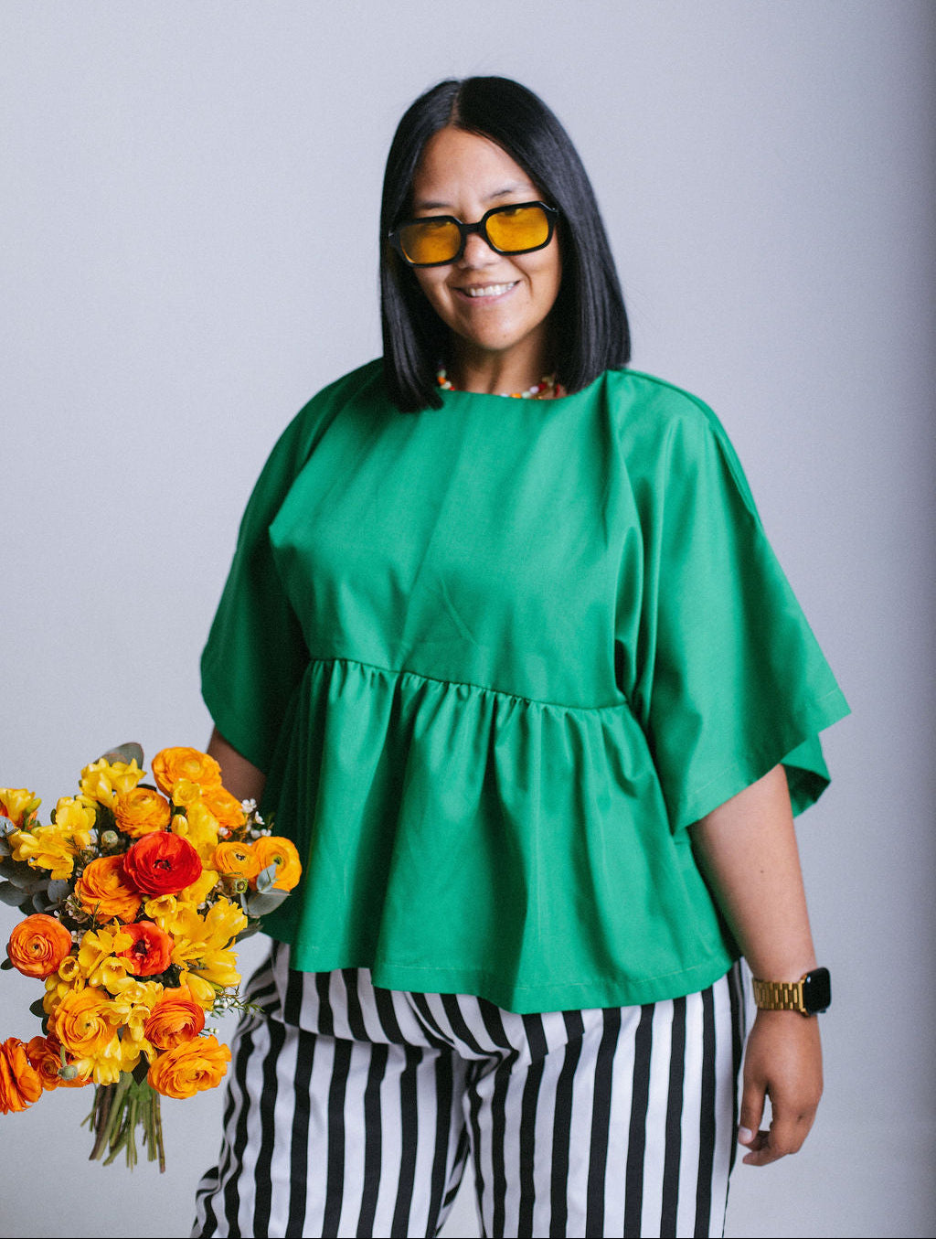Green Babydoll Top