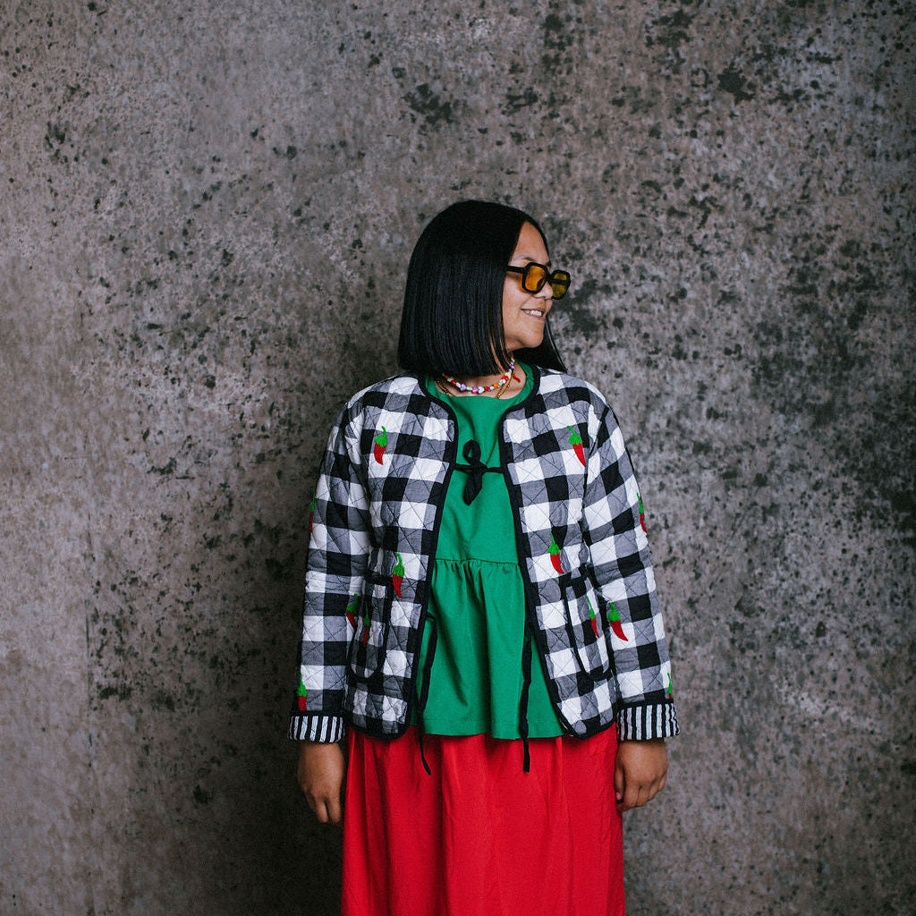 Gingham Chilli Quilted Jacket